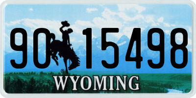 WY license plate 9015498