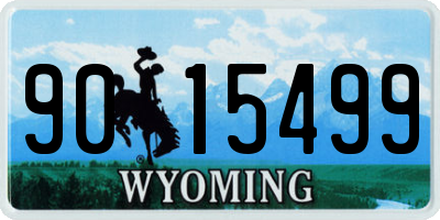 WY license plate 9015499
