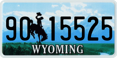 WY license plate 9015525