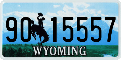 WY license plate 9015557