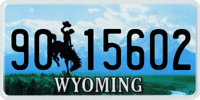 WY license plate 9015602