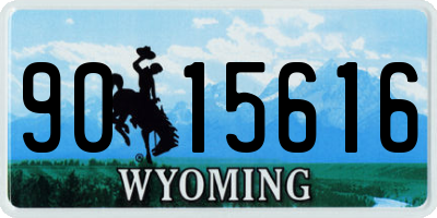 WY license plate 9015616