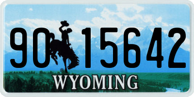 WY license plate 9015642