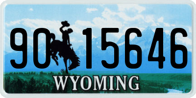 WY license plate 9015646