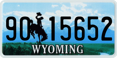 WY license plate 9015652