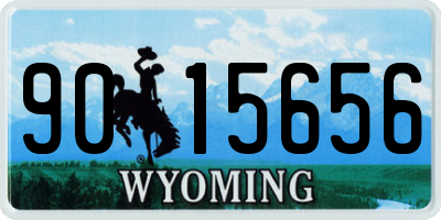 WY license plate 9015656