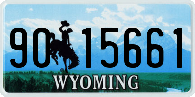 WY license plate 9015661