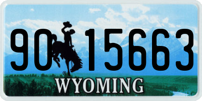 WY license plate 9015663