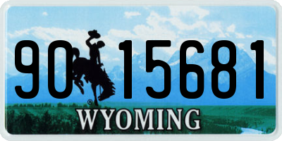 WY license plate 9015681