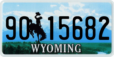 WY license plate 9015682