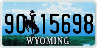 WY license plate 9015698