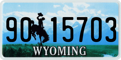 WY license plate 9015703