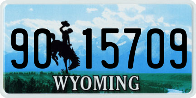 WY license plate 9015709