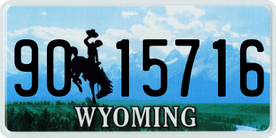 WY license plate 9015716