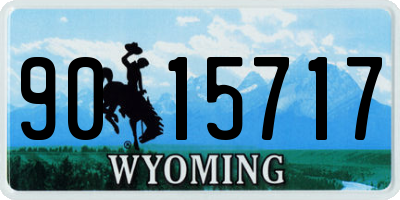 WY license plate 9015717