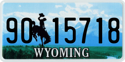 WY license plate 9015718