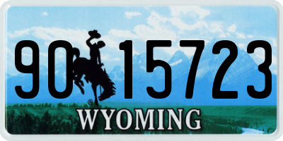 WY license plate 9015723
