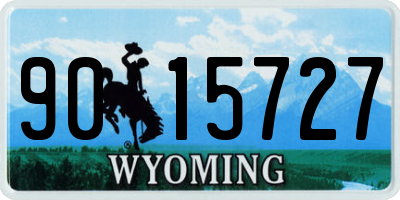 WY license plate 9015727
