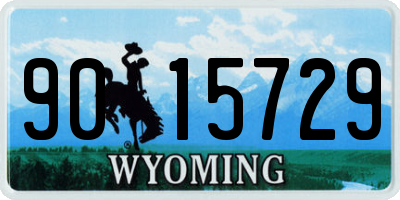 WY license plate 9015729