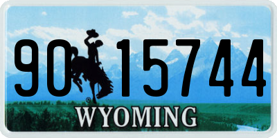 WY license plate 9015744