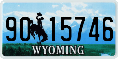 WY license plate 9015746