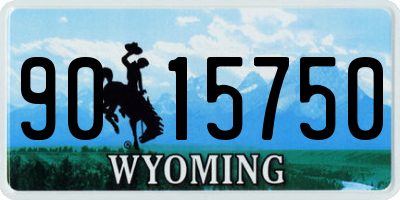 WY license plate 9015750