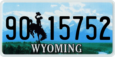 WY license plate 9015752