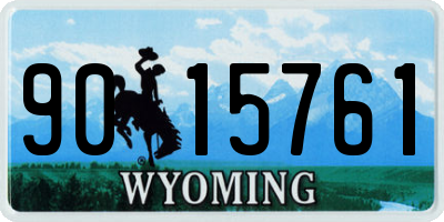 WY license plate 9015761