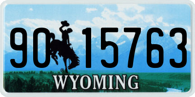 WY license plate 9015763