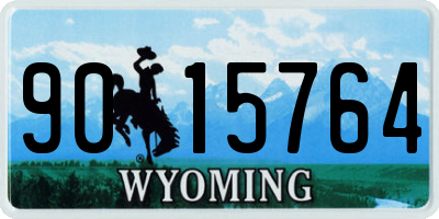 WY license plate 9015764