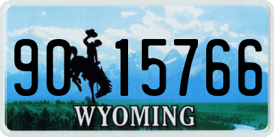 WY license plate 9015766