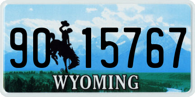 WY license plate 9015767