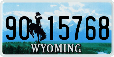 WY license plate 9015768