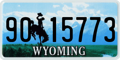 WY license plate 9015773
