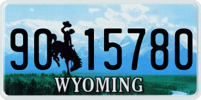 WY license plate 9015780