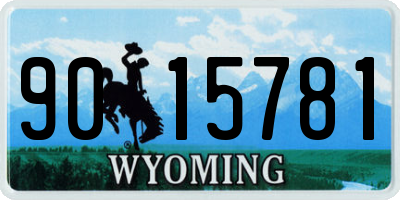 WY license plate 9015781