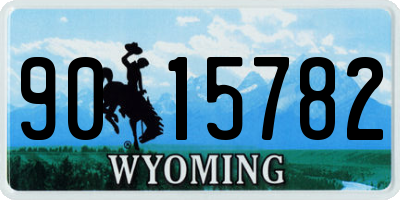 WY license plate 9015782