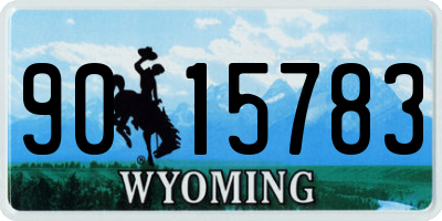 WY license plate 9015783