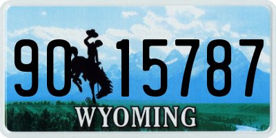 WY license plate 9015787