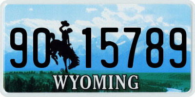 WY license plate 9015789