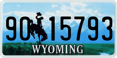 WY license plate 9015793