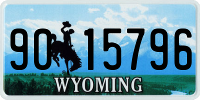WY license plate 9015796