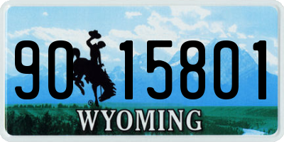 WY license plate 9015801