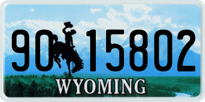 WY license plate 9015802