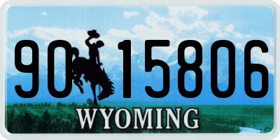 WY license plate 9015806