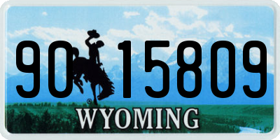 WY license plate 9015809