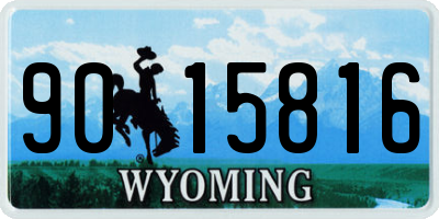 WY license plate 9015816