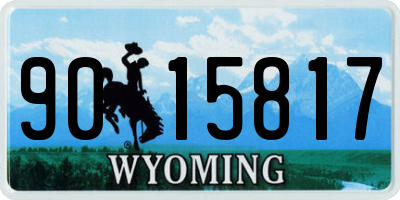WY license plate 9015817