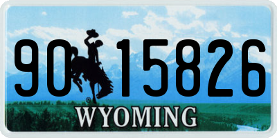 WY license plate 9015826