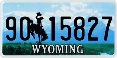 WY license plate 9015827
